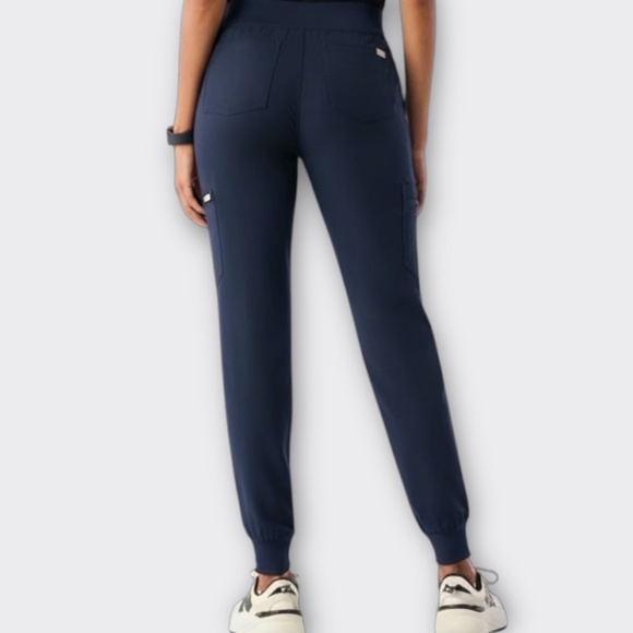 FIGS Women Scrub Pants | Zamora Jogger Navy Blue S Petite Nurse Workwear Medical - Picture 9 of 11